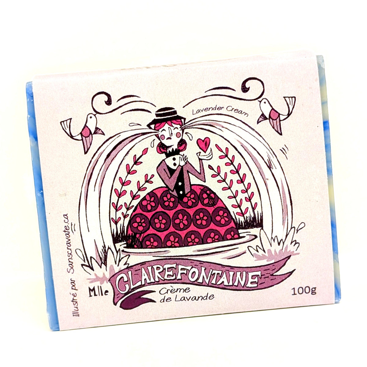 Savon crème de lavande Mlle Claire Fontaine - Savonnerie des diligences