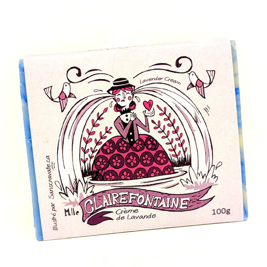Savon crème de lavande Mlle Claire Fontaine - Savonnerie des diligences