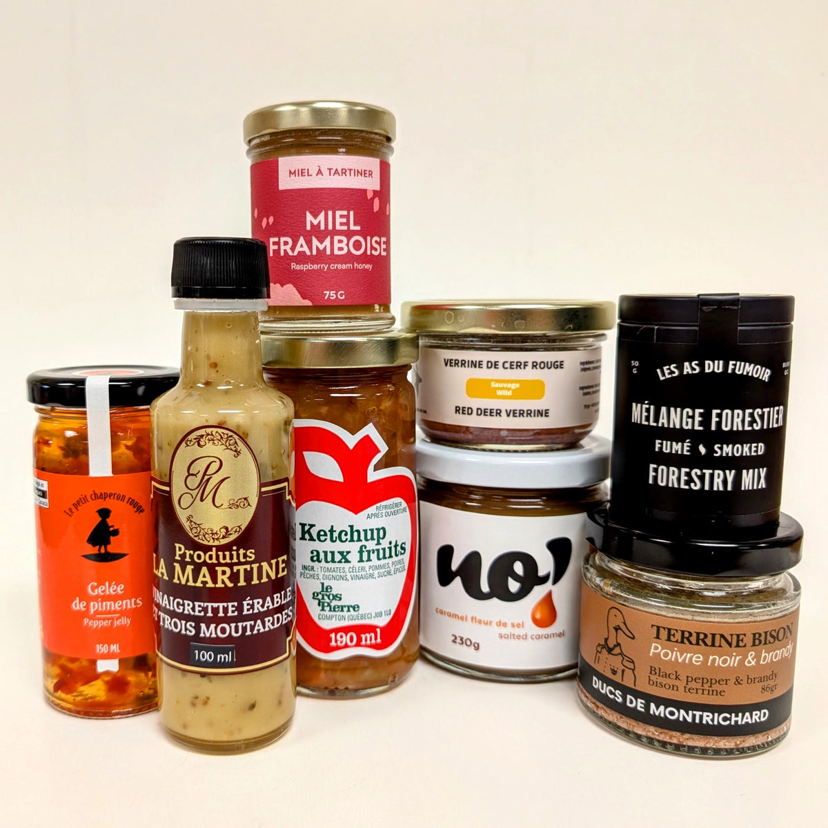 Produits du coffret cadeau Noël des Cantons