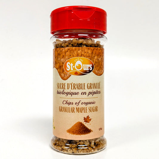 Sucre d'érable granulé en pépites - Ferme St-Ours