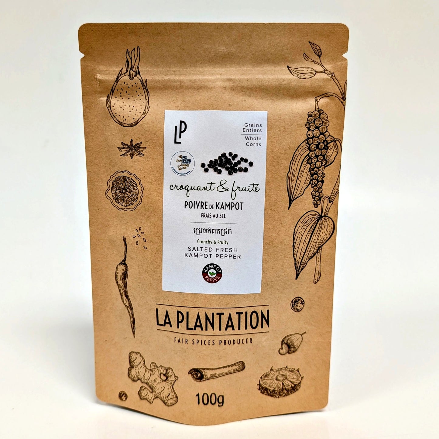 Poivre de Kampot au sel La PLantation 100 g