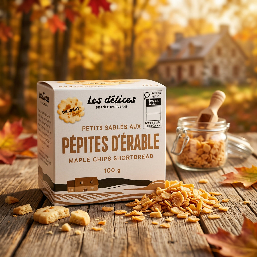 Petits sablés aux pépites d'érable - Les Délices de l'Île d'Orléans