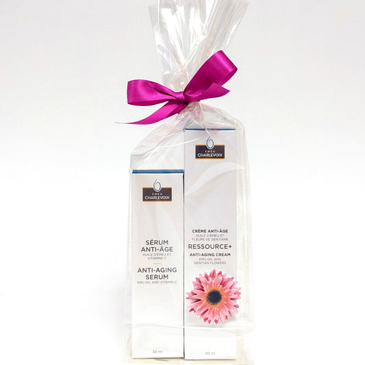 Ensemble Crème Ressource+ et Sérum anti-âge - Émeu Charlevoix