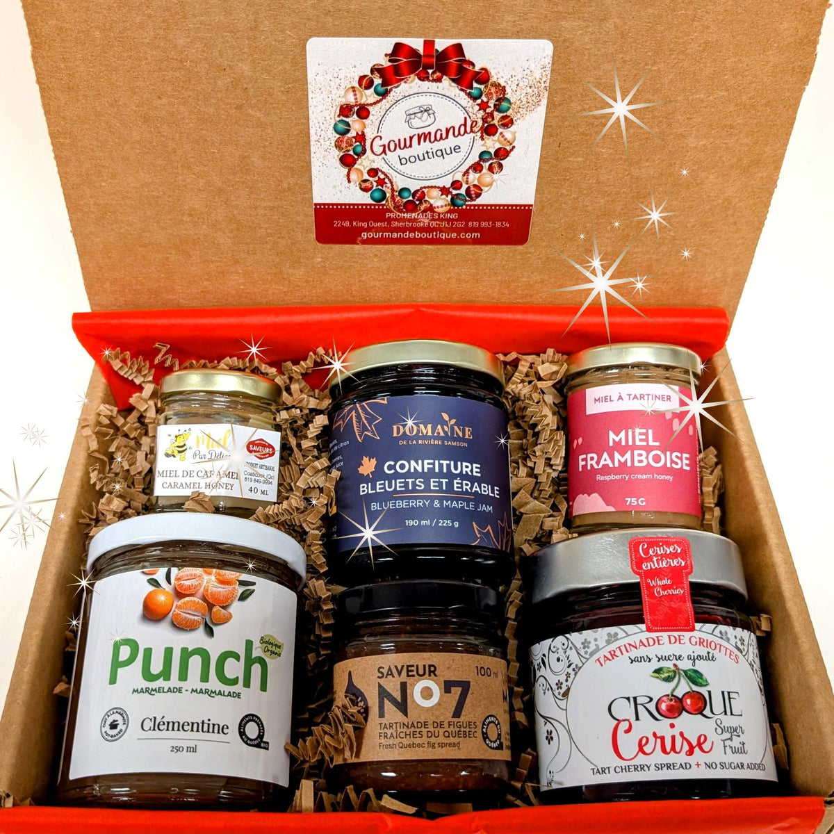 Coffret cadeau Tartinades et confitures de Noël