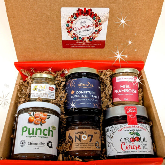 Coffret cadeau Tartinades et confitures de Noël