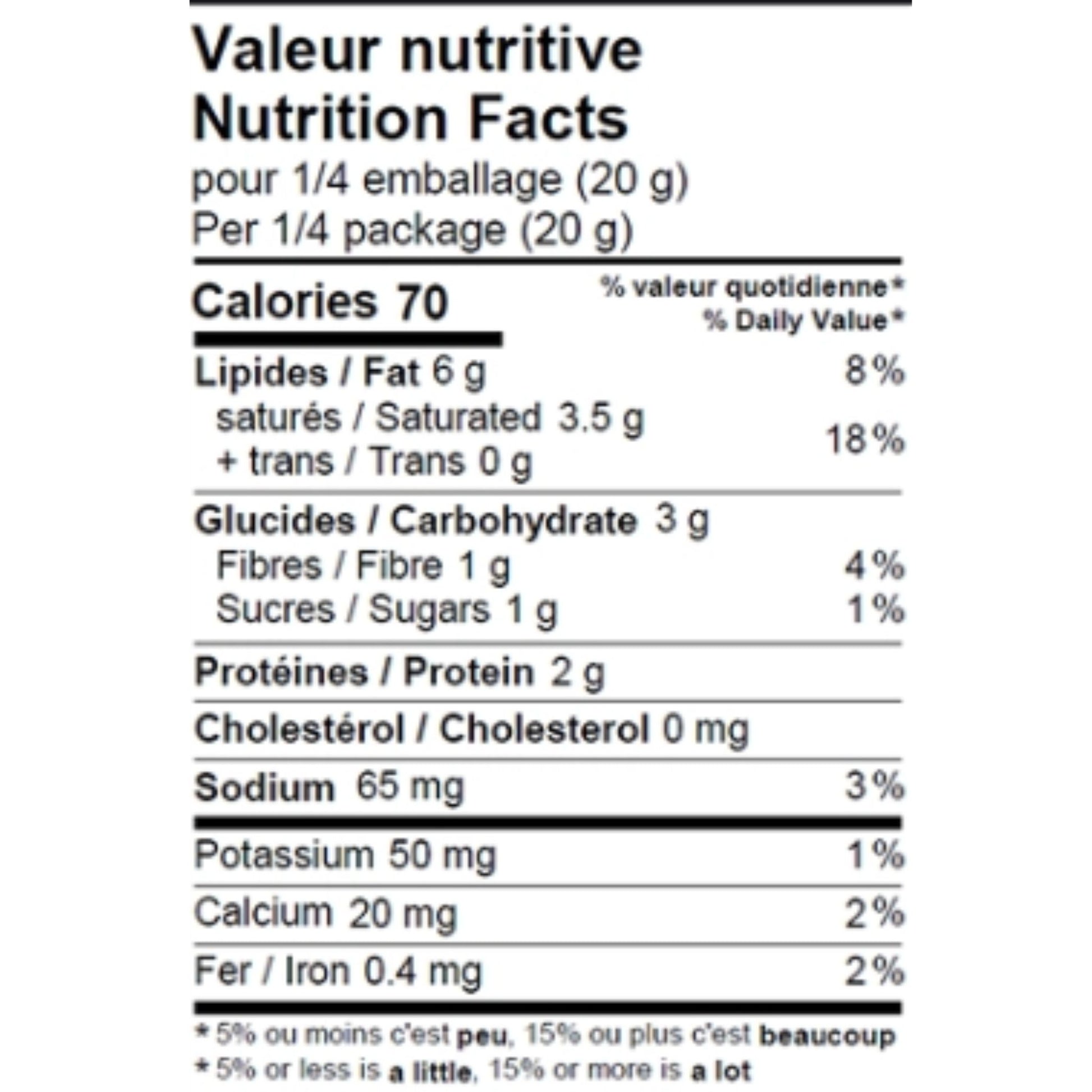 Valeur nutritive - Sans foie ni gras - Les Goulues