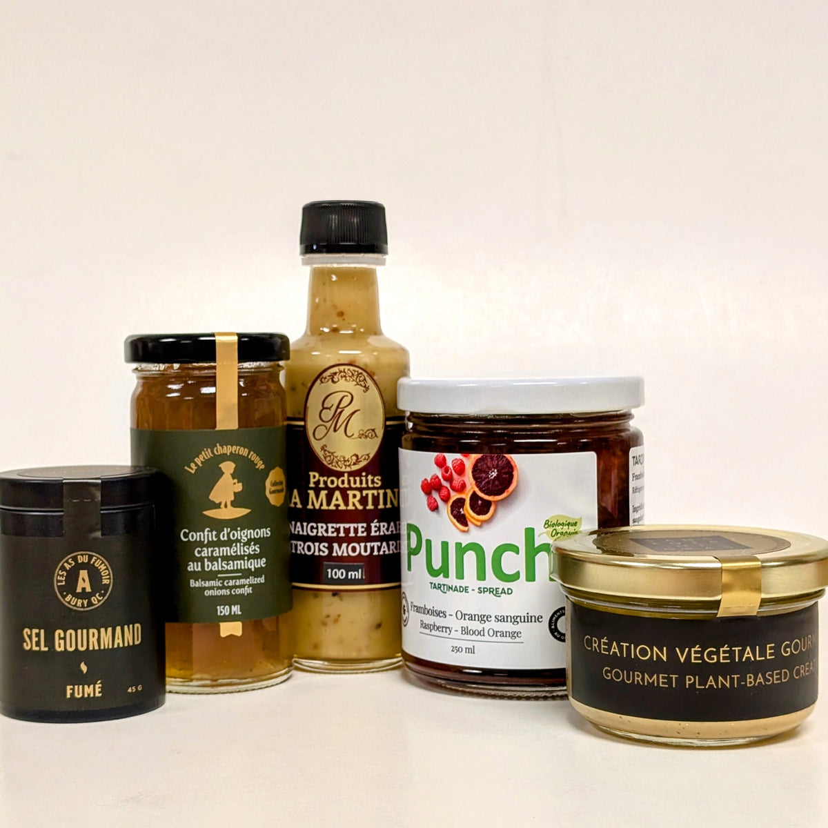 Produits du coffret cadeau Végé festif