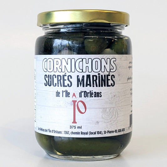 Cornichons sucrés marinés de l'Île d'Orléans